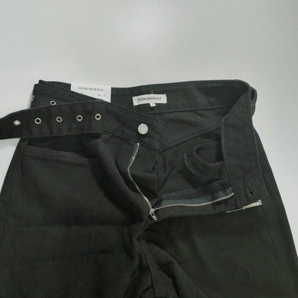 We Wore What Women's Jeans Size 26 Cut Out Straight Leg Black - Picture 6 of 13